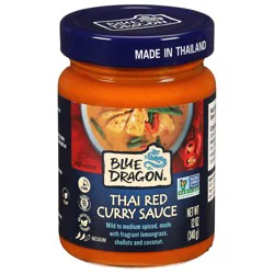 Blue Dragon Thai Red Medium Curry Sauce 12 oz