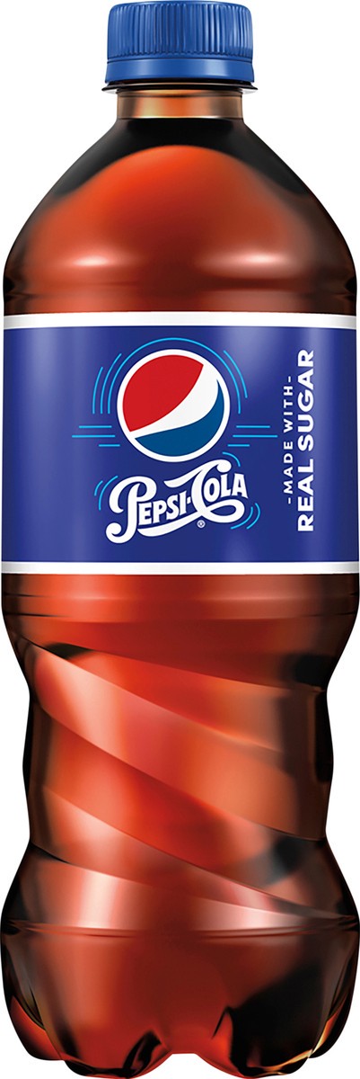 slide 2 of 4, Pepsi Cola Made with Real Sugar Soda - 20 fl oz, 20 fl oz