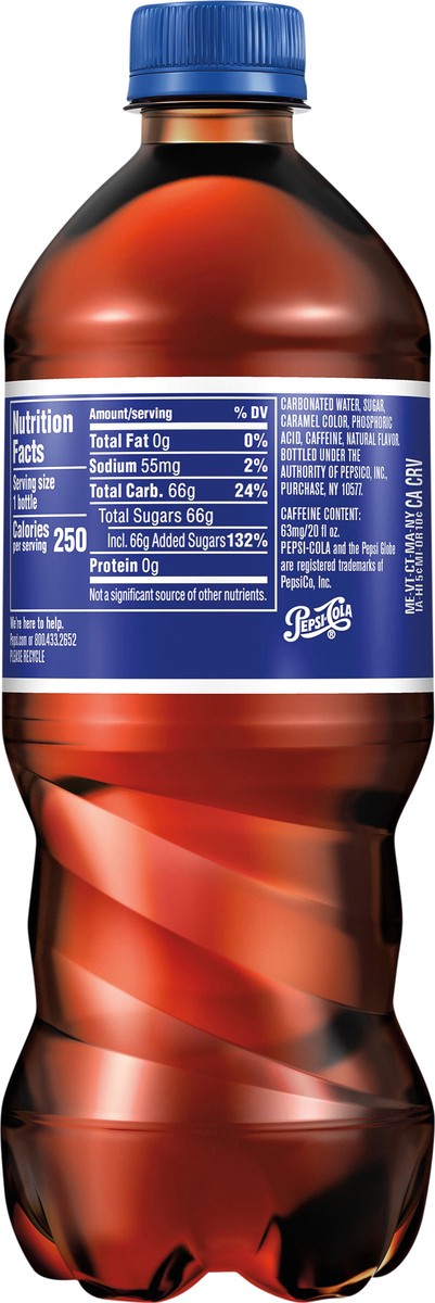 slide 4 of 4, Pepsi Cola Made with Real Sugar Soda - 20 fl oz, 20 fl oz