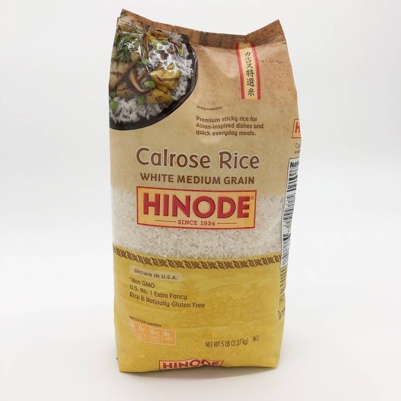 slide 1 of 1, Hinode Rice White Calrose Medium Grain, 5 lb