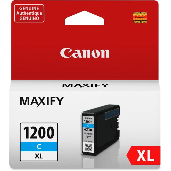 slide 2 of 3, Canon Pgi-1200 Xl High-Yield Cyan Ink Tank (9196B001), 1 ct