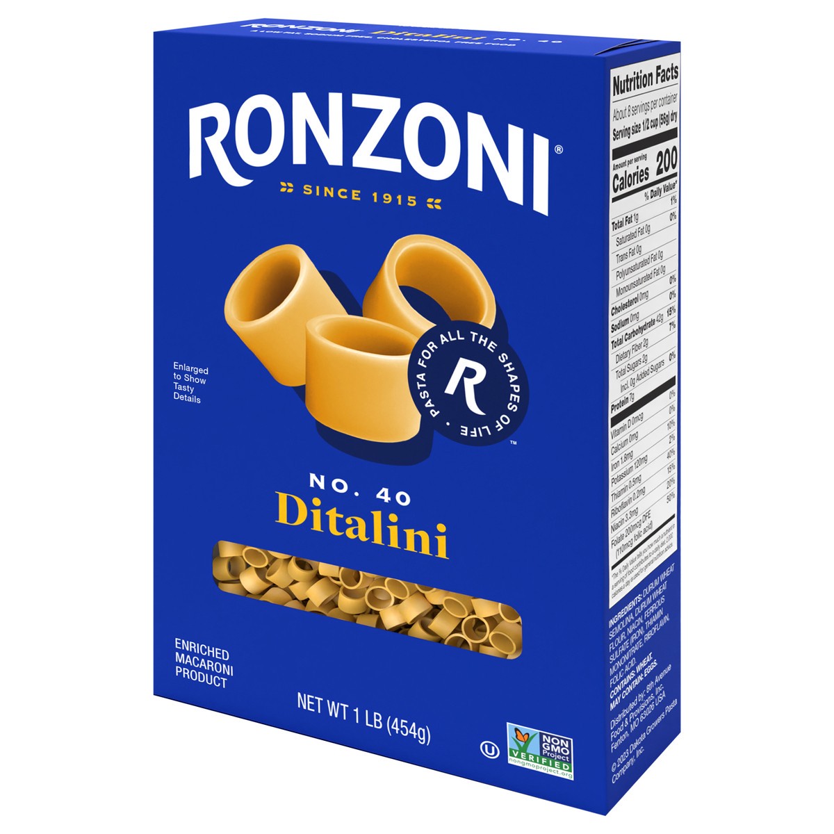 slide 3 of 9, Ronzoni Ditalini, 1 lb