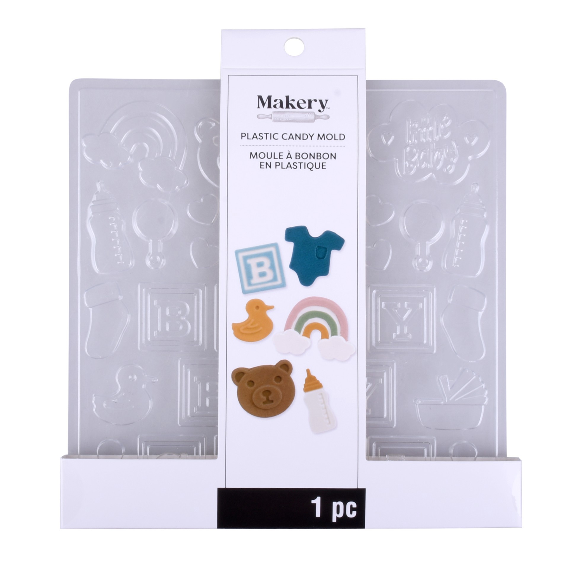 slide 2 of 4, Baby Plastic Candy Mold By Makery, 7 in x 7 in