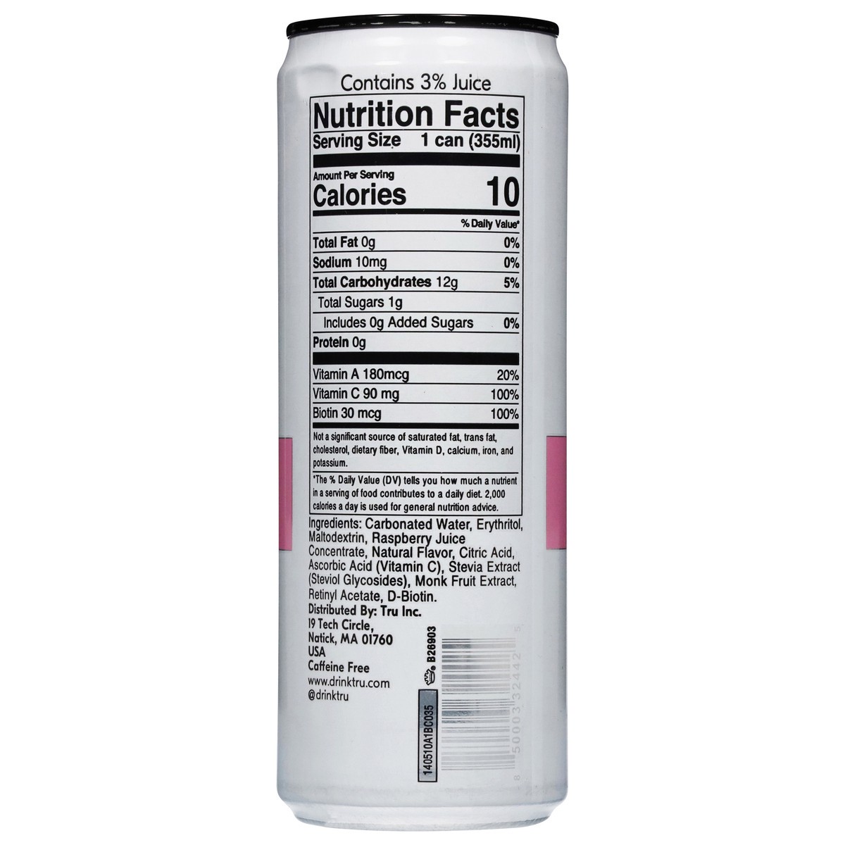 slide 13 of 14, Tru Enhanced Glow Raspberry Flavored Sparkling Beverage 12 fl oz, 12 fl oz