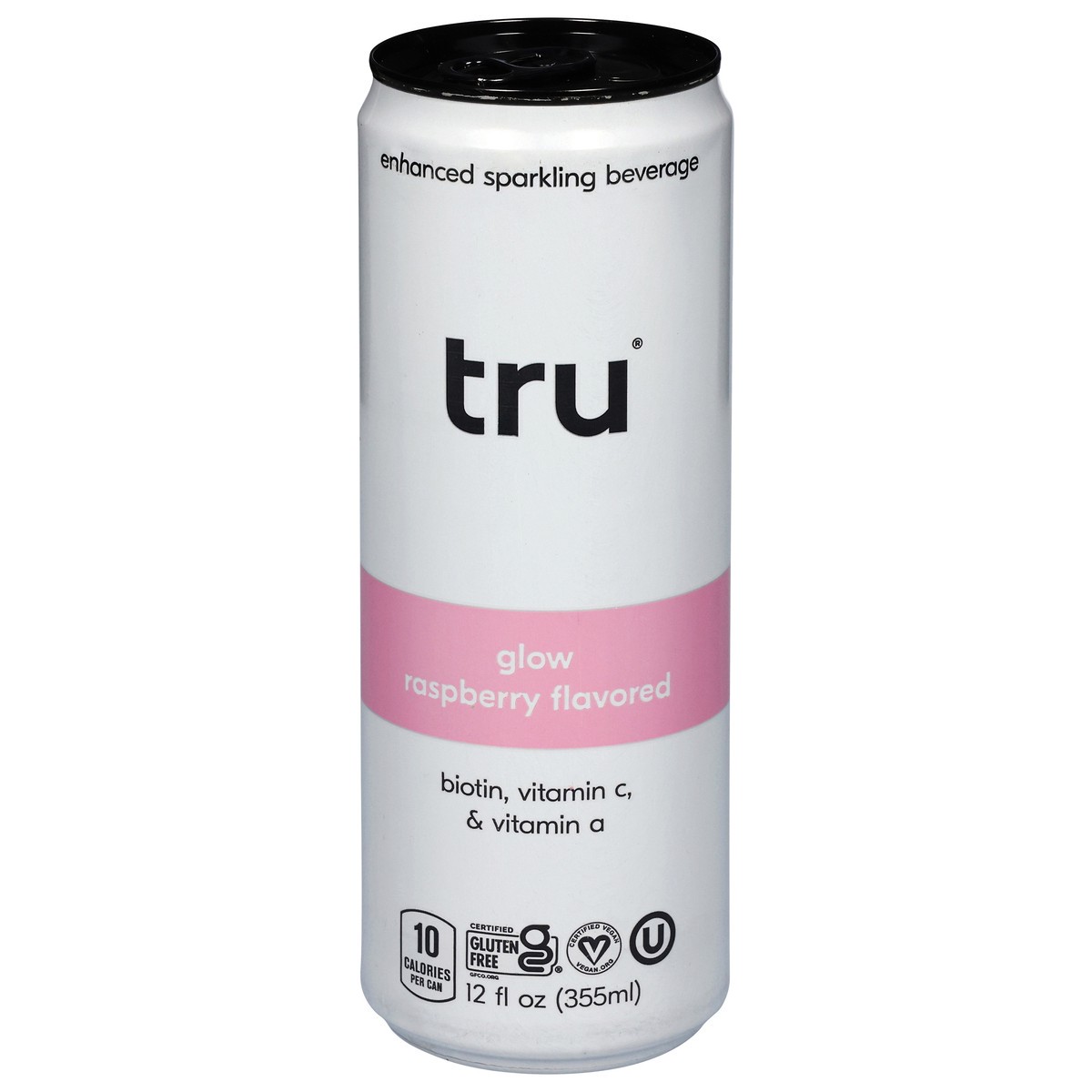 slide 5 of 14, Tru Enhanced Glow Raspberry Flavored Sparkling Beverage 12 fl oz, 12 fl oz