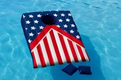 POOLCANDY Patriotic Inflatable Cornhole