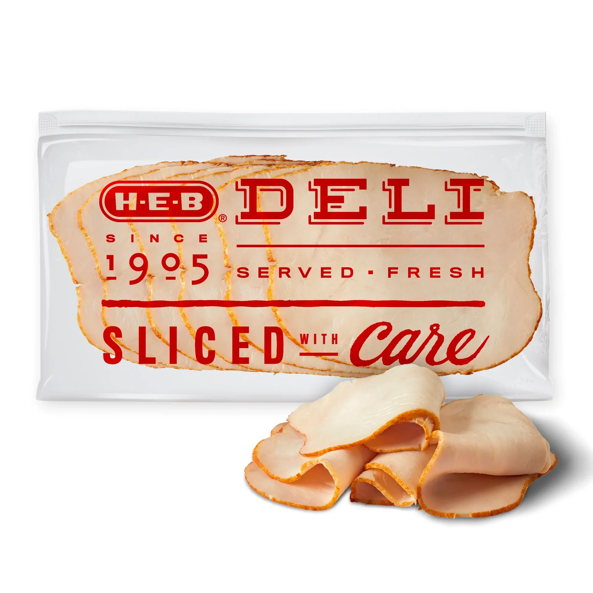 slide 1 of 1, H-E-B Deli #2 Sliced Texas-Style Fried Turkey Breast, per lb