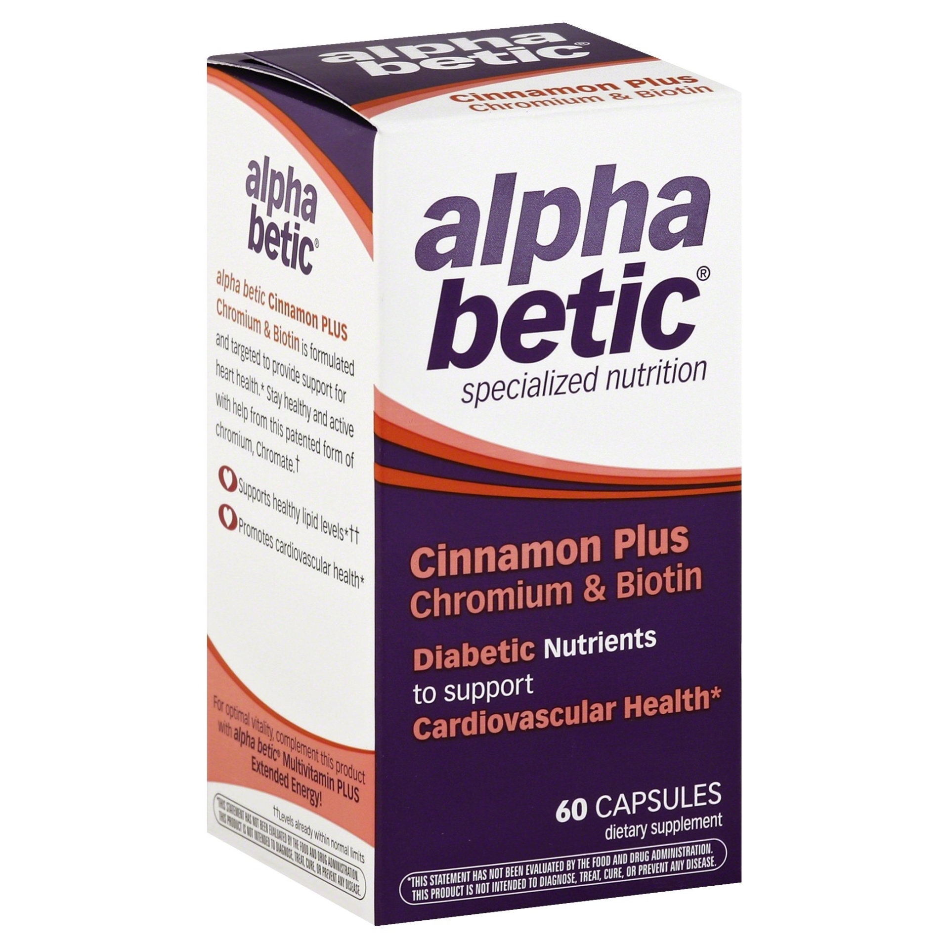 slide 1 of 1, alpha betic Cinnamon Plus Chromium & Biotin, 60 ct