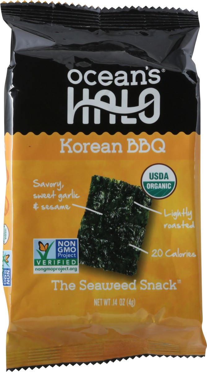 slide 7 of 13, Ocean's Halo Korean BBQ Seaweed Snack 14 oz, 0.14 oz