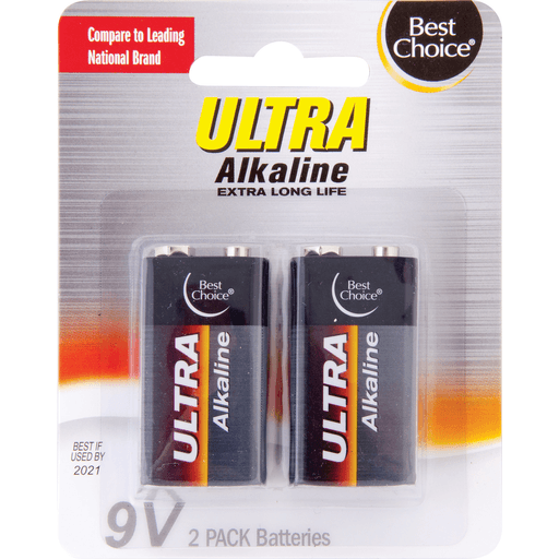 slide 1 of 1, Best Choice Ultra Alkaline 9V Batteries, 1 ct