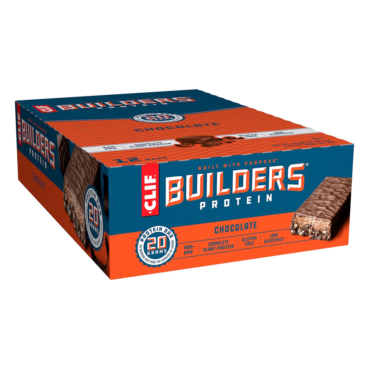 slide 2 of 10, CLIF Builder's Protein Bar - Chocolate, 12 ct