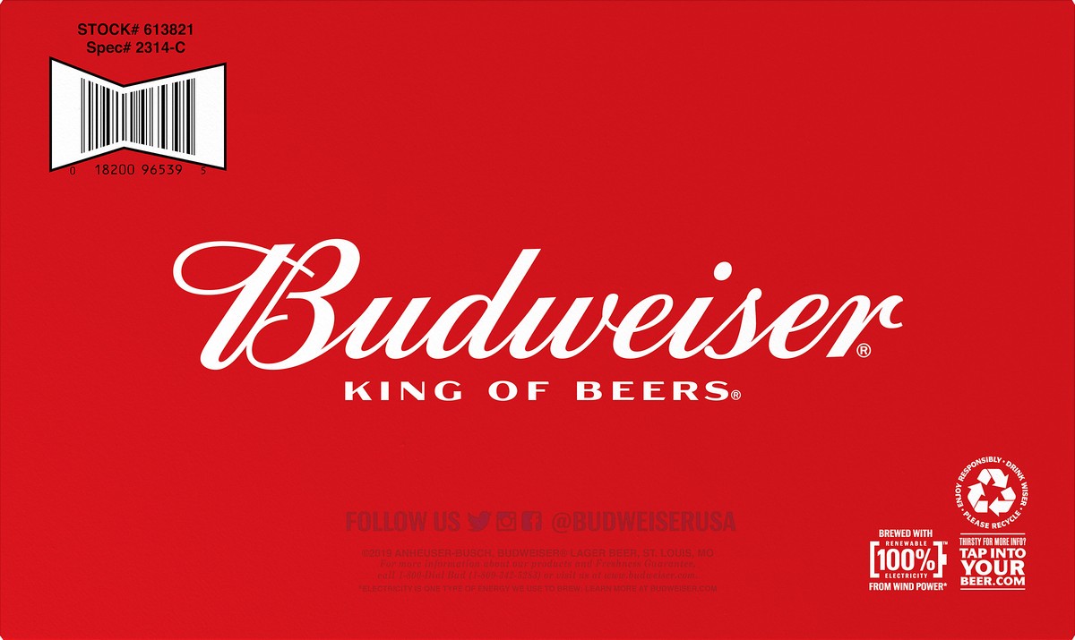 slide 2 of 9, Budweiser Lager Beer 15 - 16 fl oz Bottles, 15 ct; 16 oz