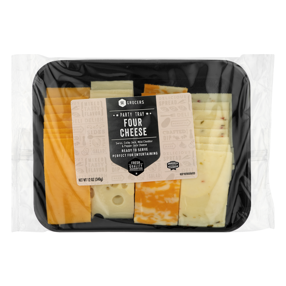 slide 1 of 1, SE Grocers 4 Cheese Party Tray, 1 ct