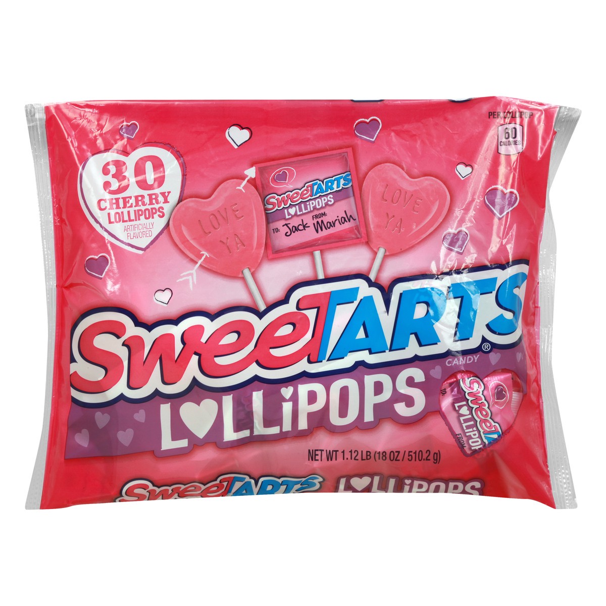 slide 3 of 9, SweeTARTS Cherry Lollipops 30 ea, 30 ct