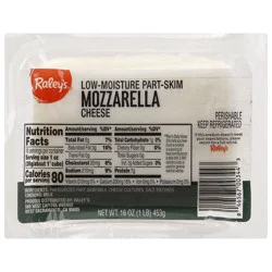 Raley's Low-Moisture, Part-Skim Mozzarella Cheese 16 oz