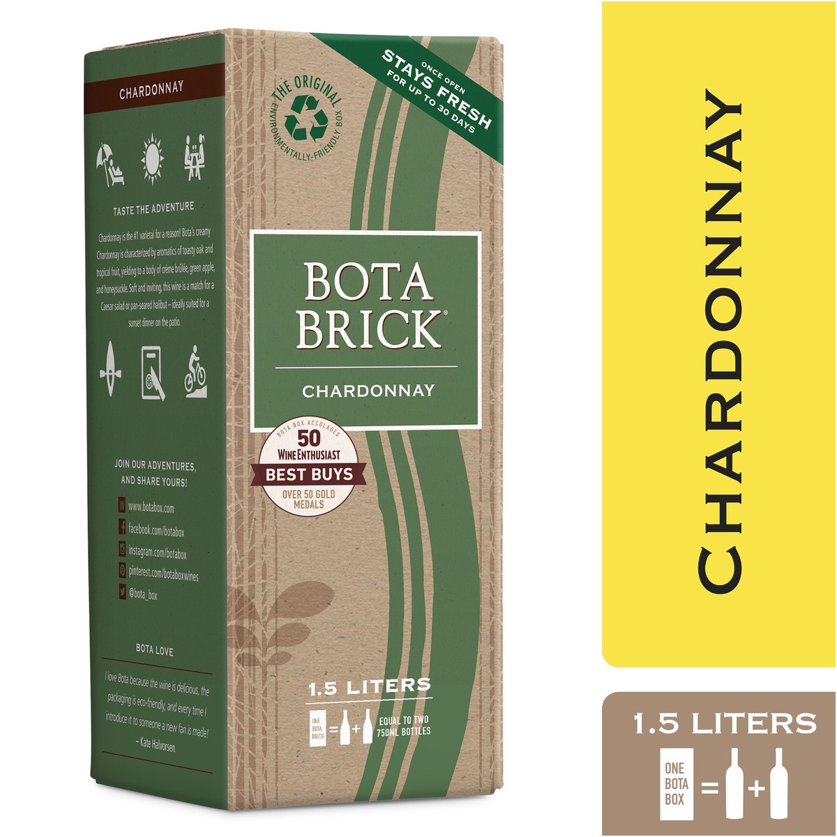 slide 8 of 11, Bota Box Chardonnay, 1.5 liter