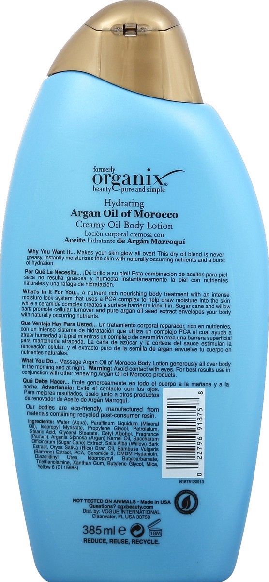 slide 2 of 3, Organix Moroccan Oil Body Lotion, 13 oz