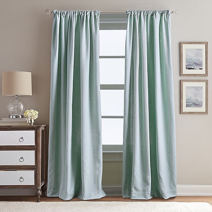 slide 1 of 1, Peri Home Eastman Rod Pocket Window Curtain Panel - Aqua, 95 in