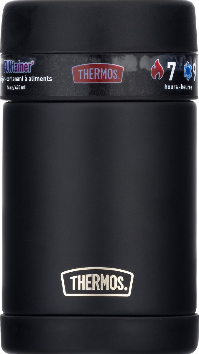 slide 6 of 9, Thermos Funtainer Stainless Steel Food Jar Matte Black, 16 oz