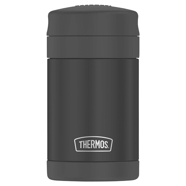 THERMOS Stainless Steel Food Jar, 16 Ounce, Black