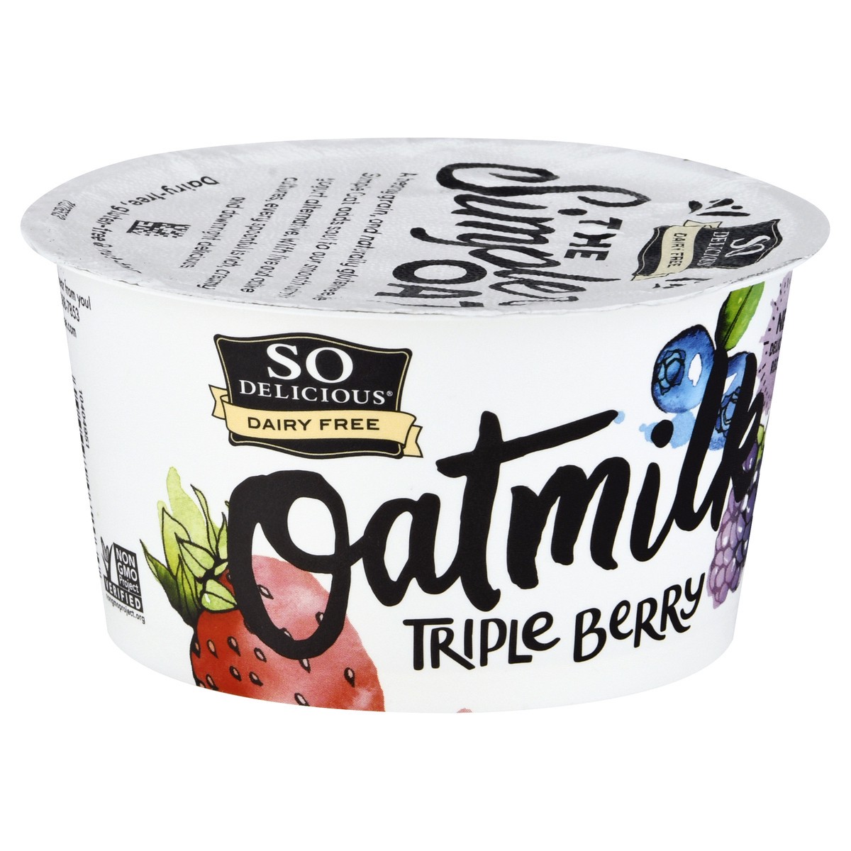 slide 2 of 10, So Delicious Dairy Free Oat Milk Yogurt Alternative, Triple Berry, Vegan, 5.3 oz., 5.3 oz