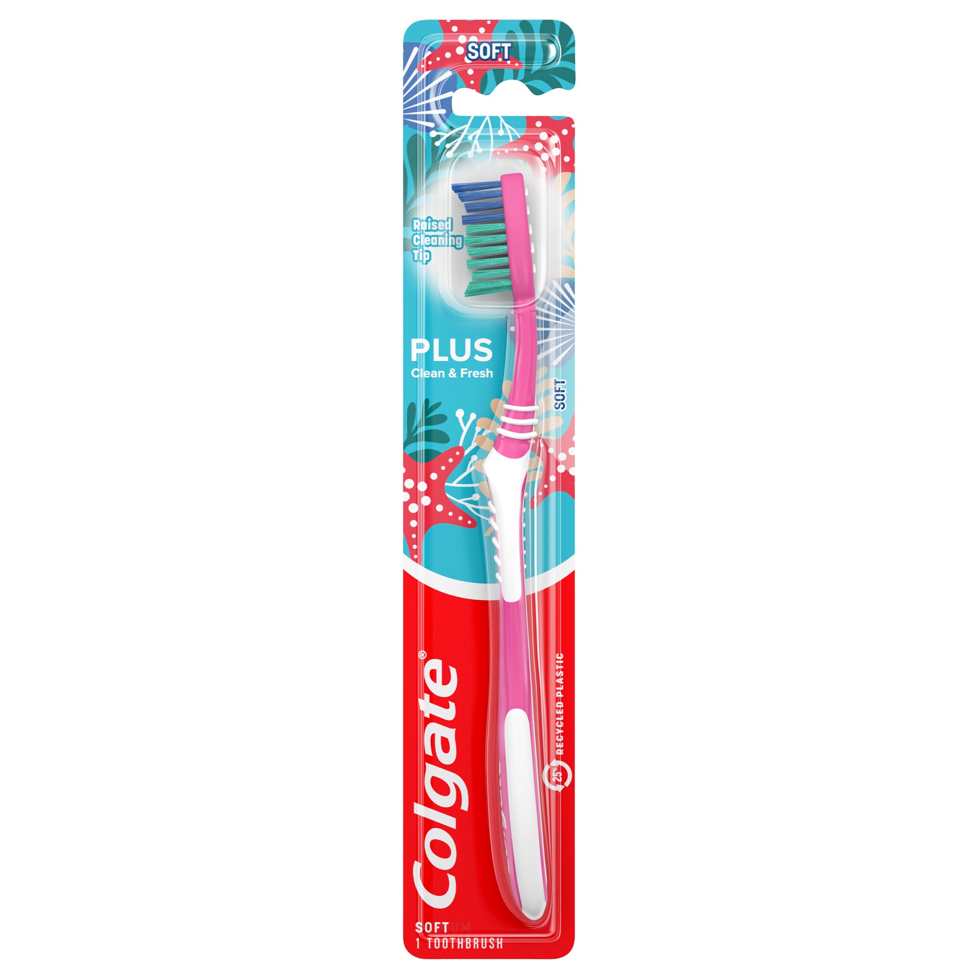 slide 1 of 7, Colgate Plus Soft Toothbrush, 1 ct