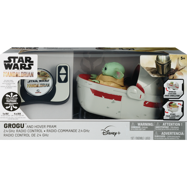 slide 1 of 1, SEASONAL MISC Star Wars 9" R/C Grogu & Hover Pram, 9 in