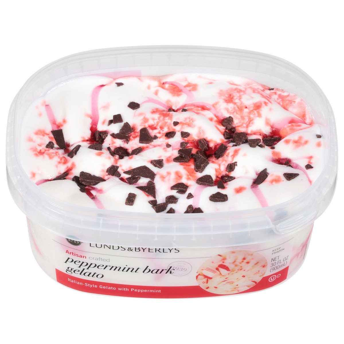 slide 1 of 4, Lunds & Byerlys Peppermint Bark Gelato 30 fl oz, 30 fl oz