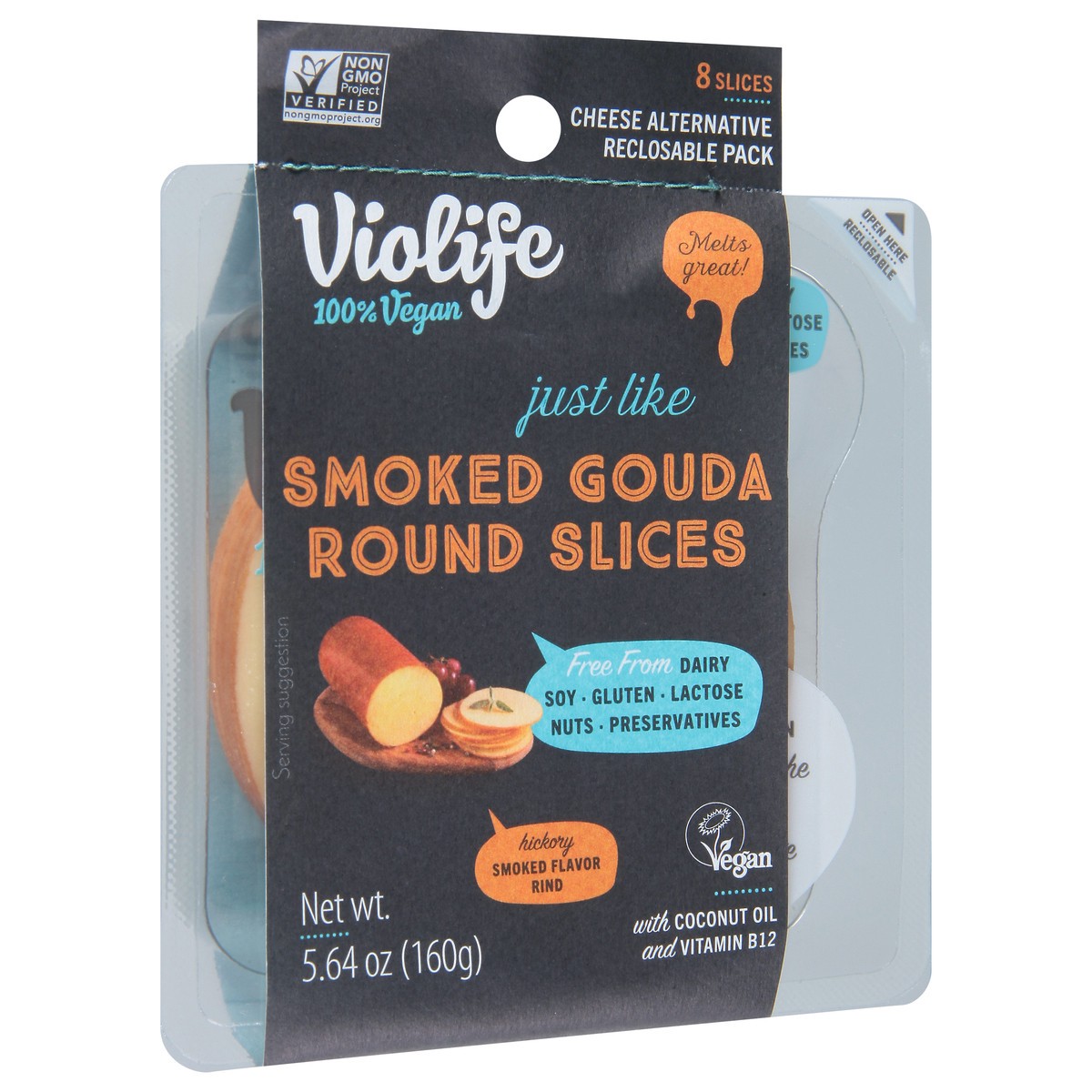 slide 7 of 9, Violife Vegan Just Like Smoked Gouda Round Cheese, 1 ct