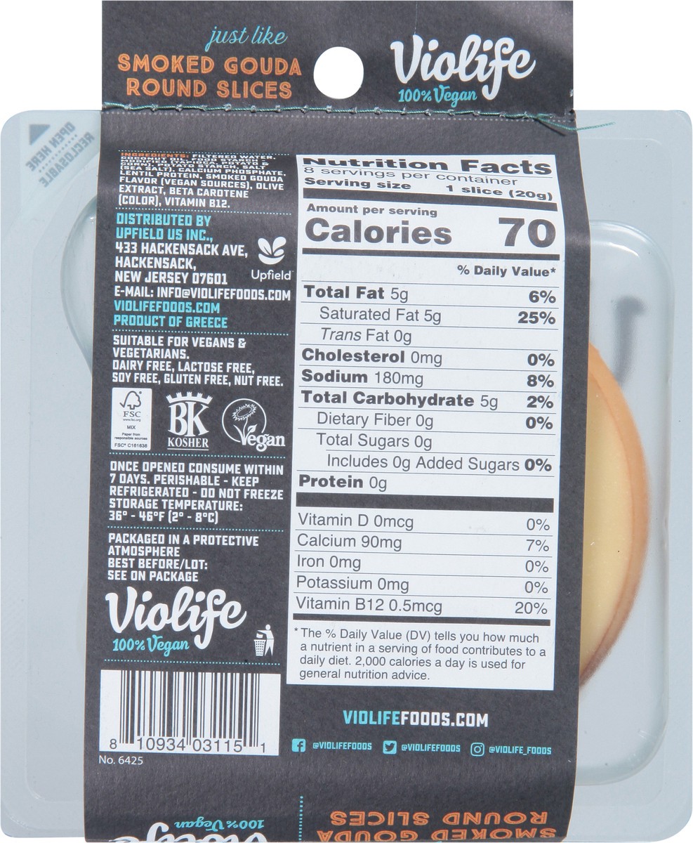 slide 2 of 9, Violife Vegan Just Like Smoked Gouda Round Cheese, 1 ct