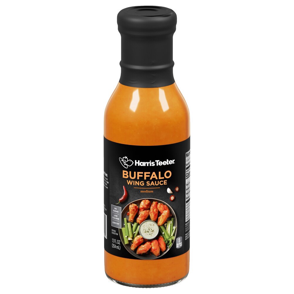 slide 3 of 3, Harris Teeter Medium Buffalo Wing Sauce, 12 fl oz