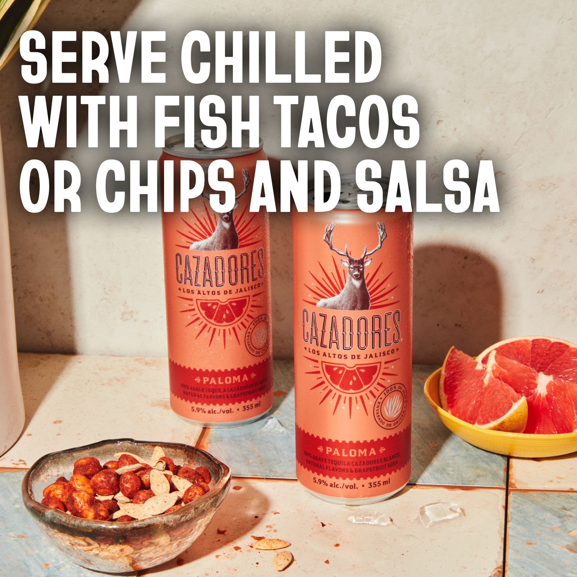 slide 5 of 5, Cazadores Paloma Cocktail, 355 ml