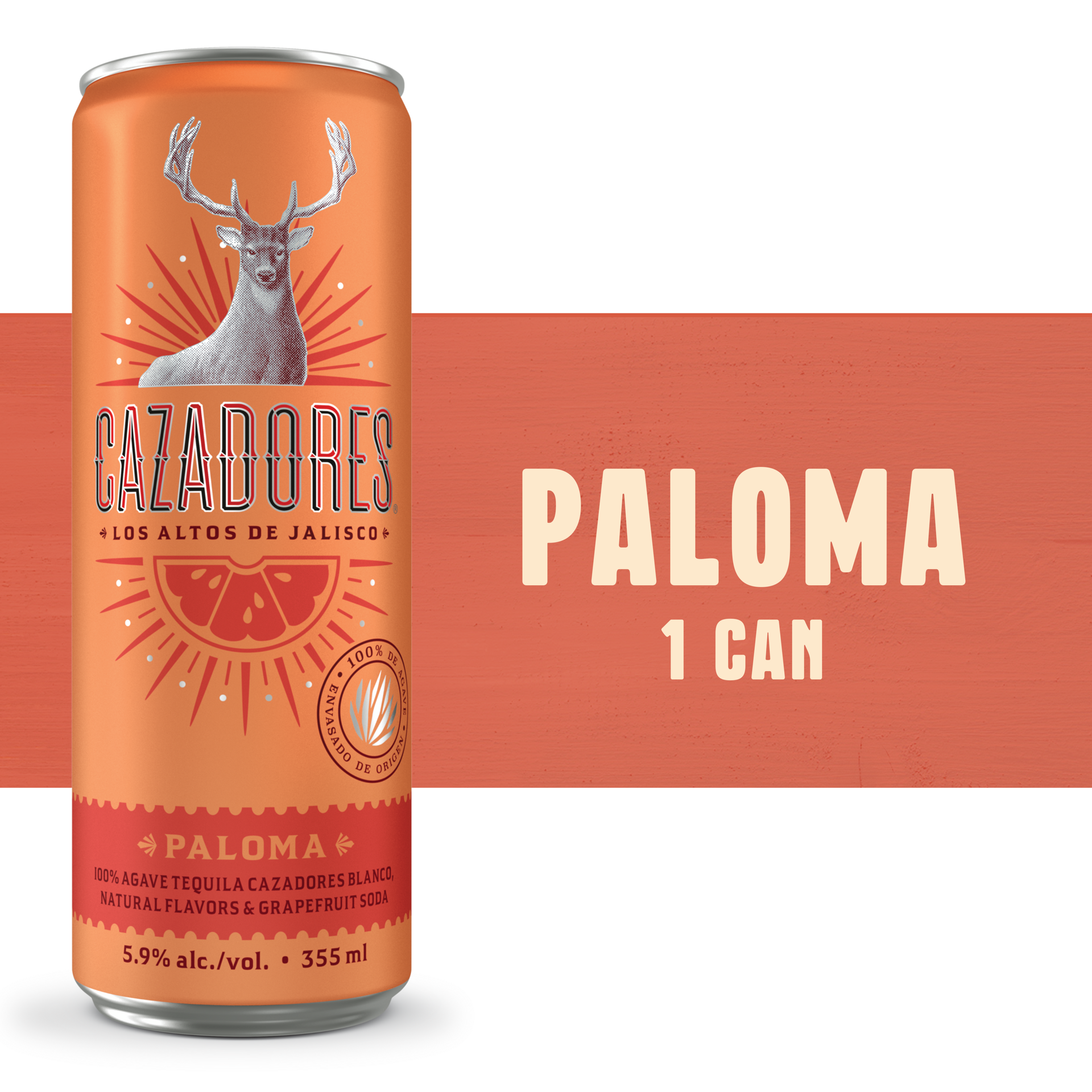 slide 4 of 5, Cazadores Paloma Cocktail, 355 ml