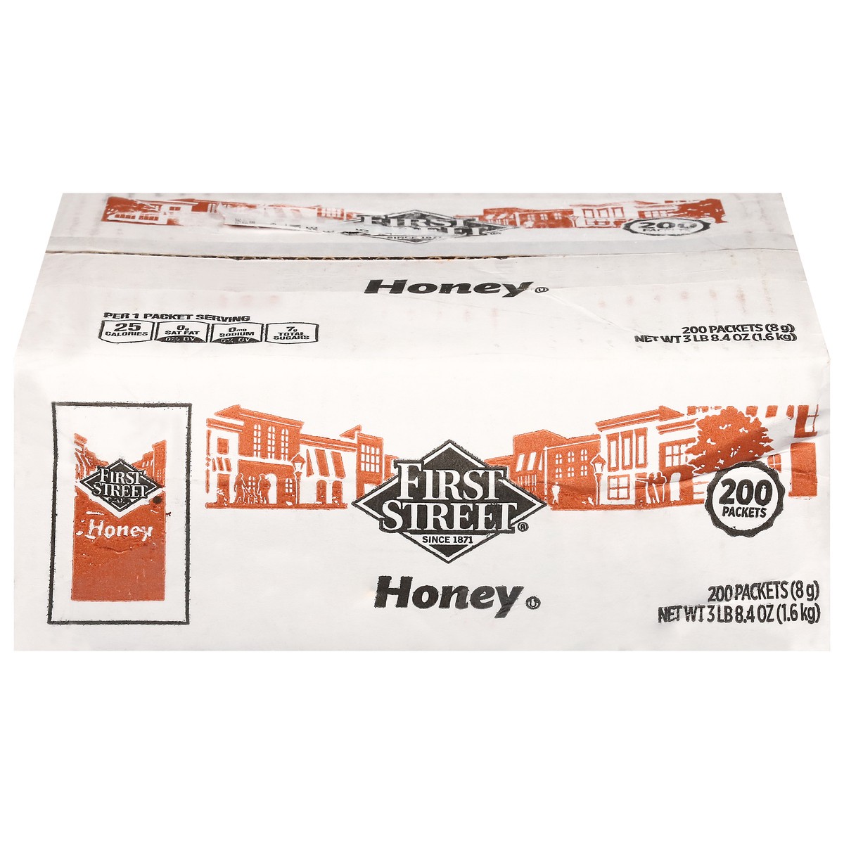 slide 11 of 13, Cb02 First Street Honey Packets (BULK), 200 ct