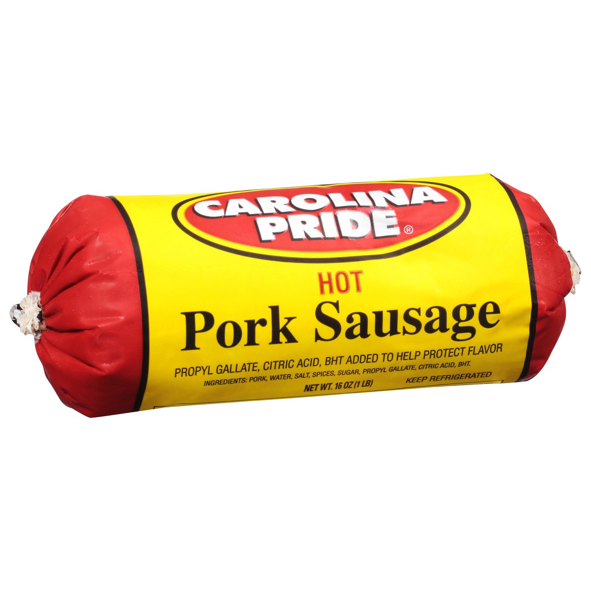 slide 9 of 9, Carolina Pride Hot Pork Sausage 16 oz, 16 oz