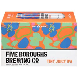 Five Boroughs Brewing Co Tiny Juicy IPA Beer 6 - 12 fl oz Cans