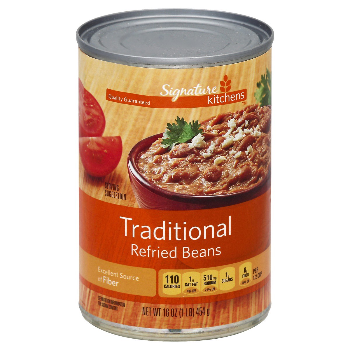 slide 1 of 2, Signature Select Refried Beans 16 oz, 16 oz