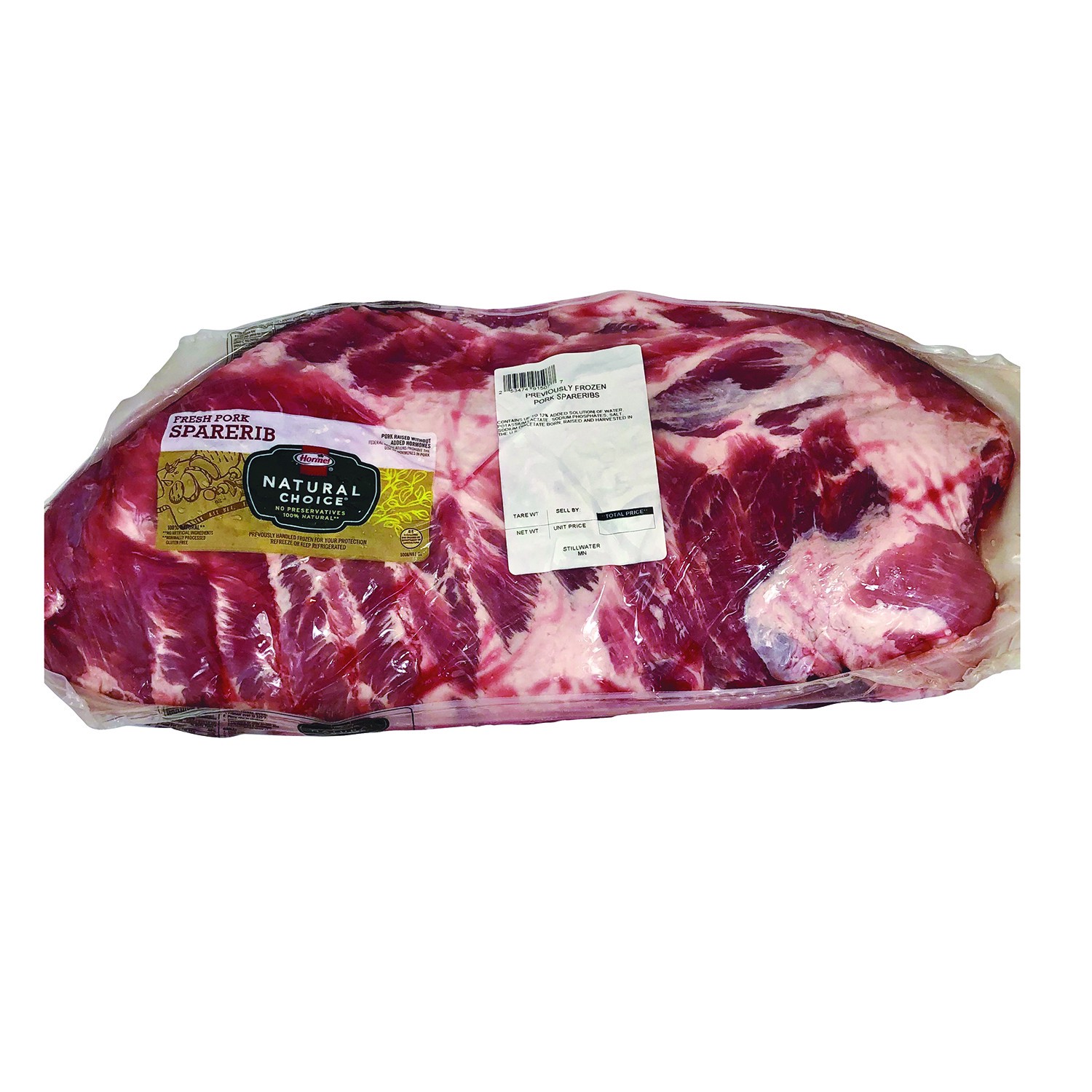 slide 1 of 1, All Natural Pork Spareribs, per lb