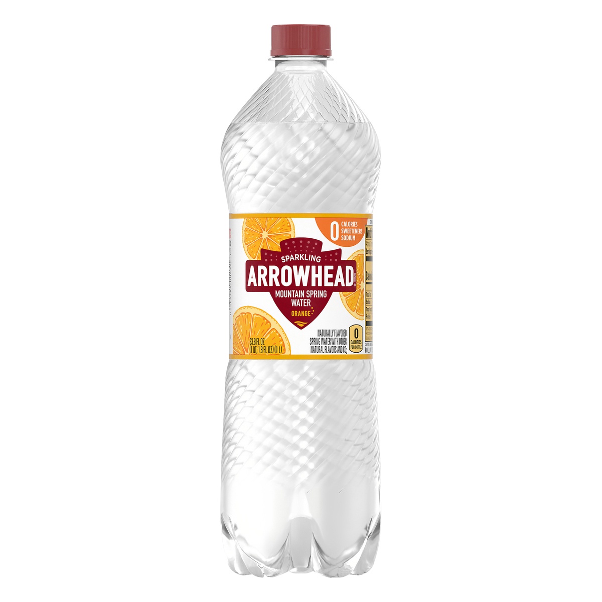 slide 1 of 6, Arrowhead Mandarin Orange Sparkling Mountain Spring Water - 1 liter, 1 liter