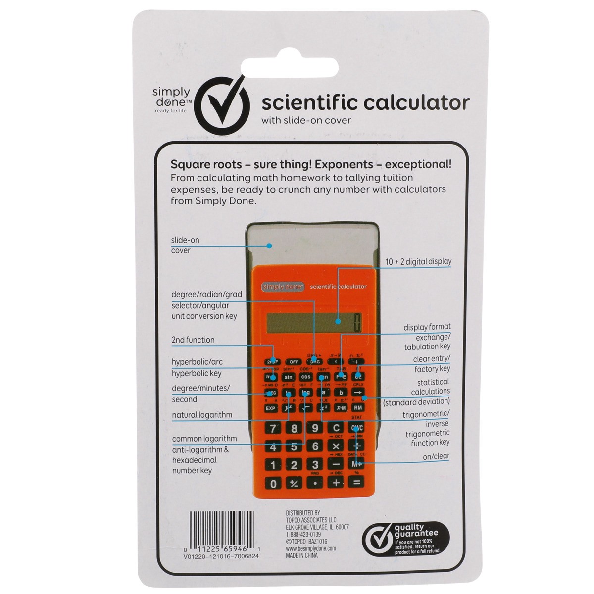 slide 4 of 8, Simply Done Scientific Calculator With Slide-On Cover, 1 ct