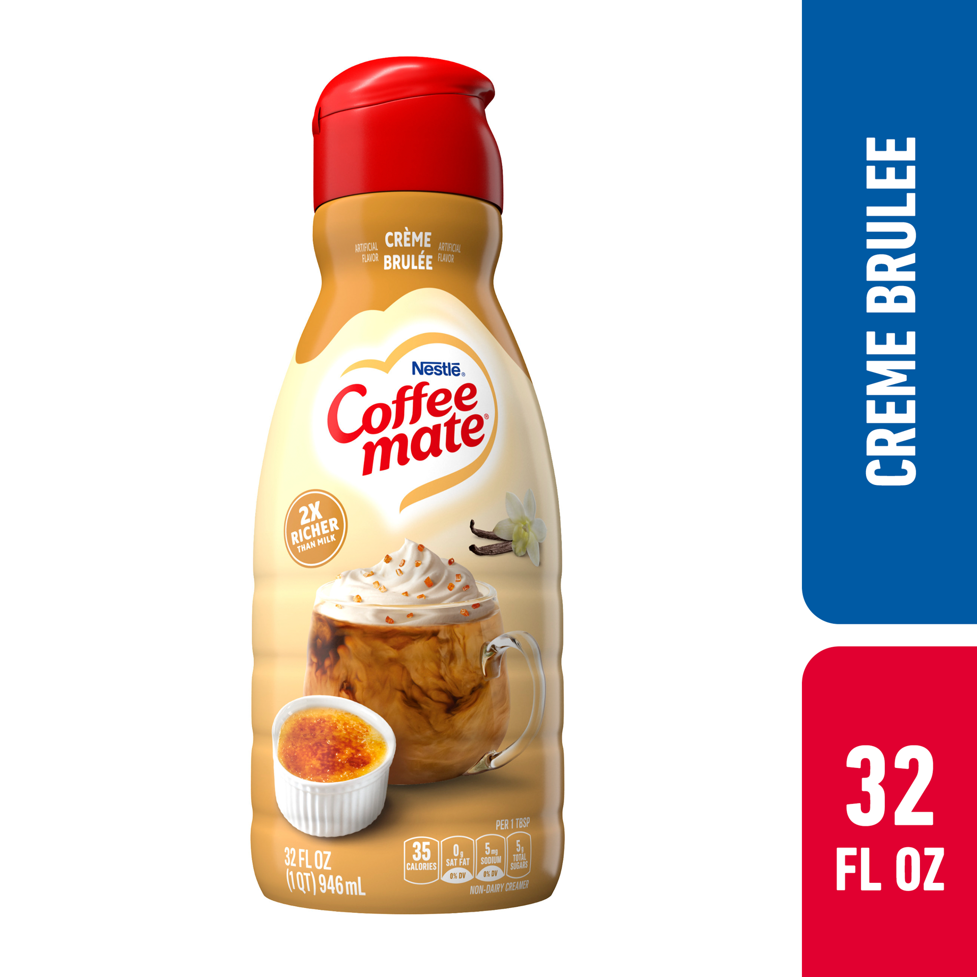 slide 1 of 7, Coffee mate Creme Brulee Flavored Liquid Coffee Creamer, 32 oz