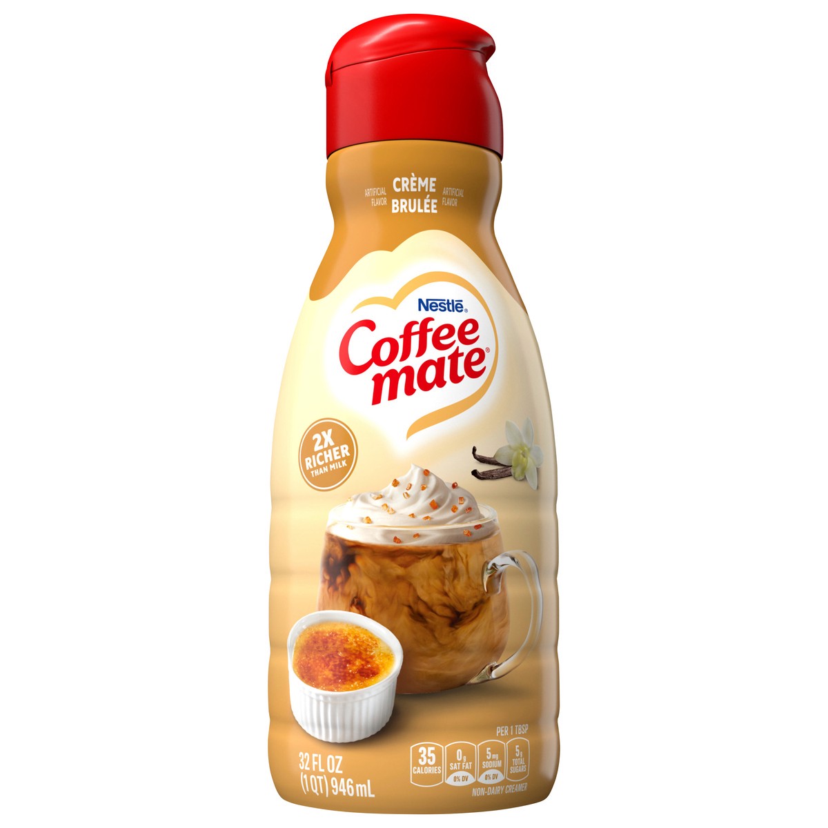 slide 1 of 5, Coffee mate Creme Brulee Flavored Liquid Coffee Creamer, 32 oz