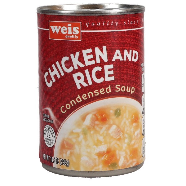 slide 1 of 6, Weis Quality Chicken with Rice Condensed Soup, 10.5 oz