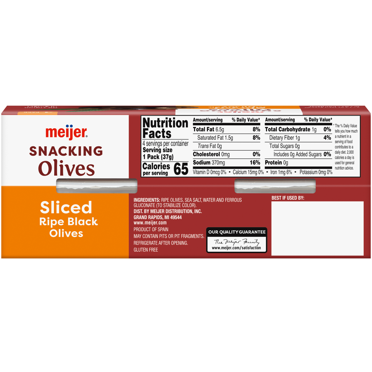 slide 12 of 13, Meijer Snacking Olives Ripe Sliced 5.2Oz, 5.2 oz