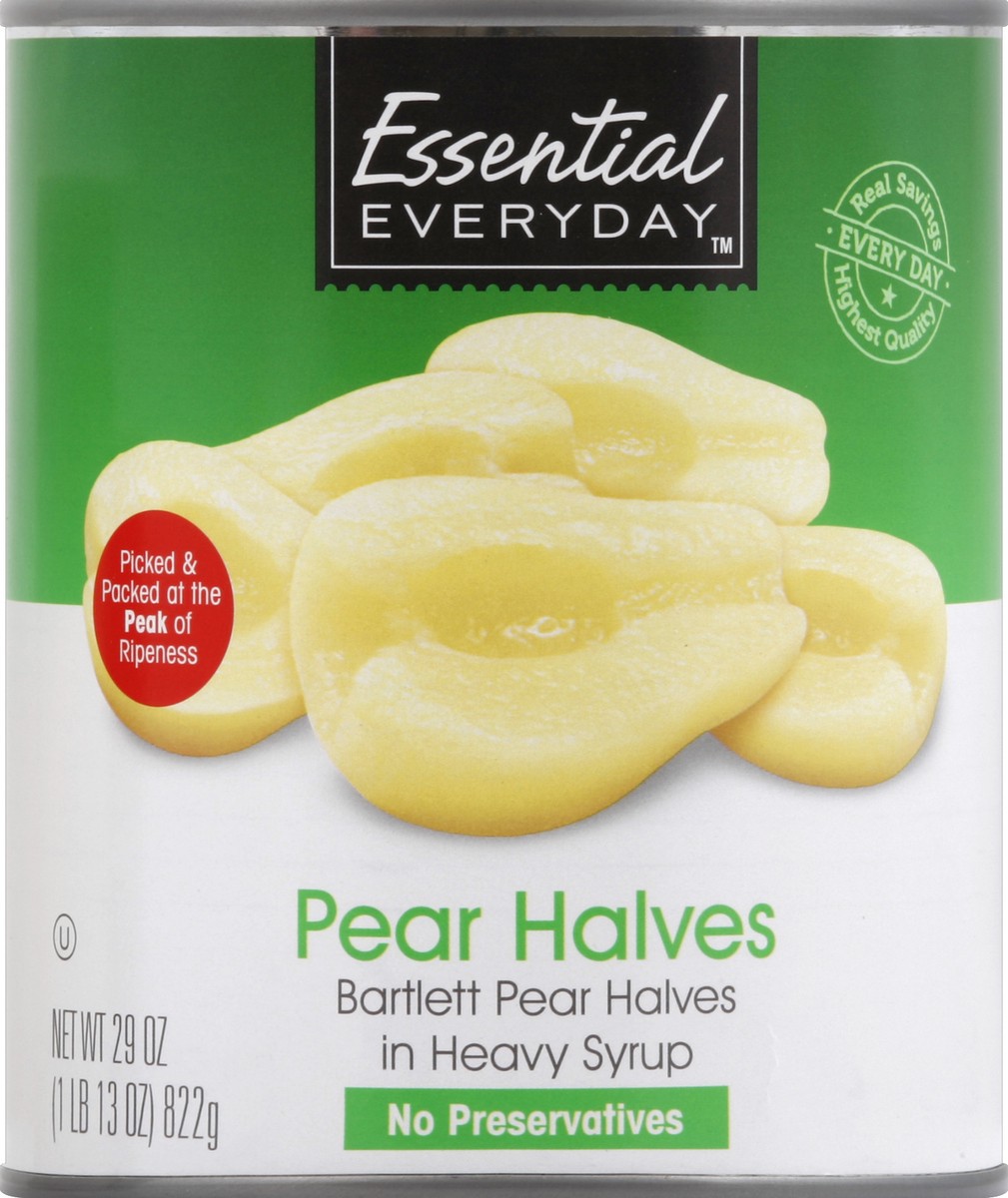 slide 2 of 2, Essential Everyday Heavy Syrup Pear Halves, 29 oz