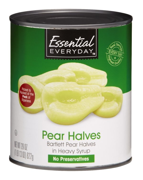 slide 1 of 2, Essential Everyday Heavy Syrup Pear Halves, 29 oz