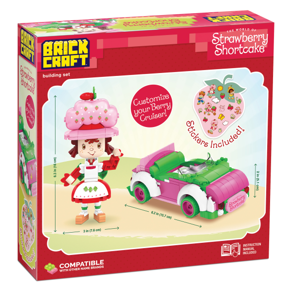 slide 3 of 10, Brickcraft Strawberry Shortcake Berry Cruiser Building Kit, Multicolor, Kit Of 362 Pieces, 1 ct