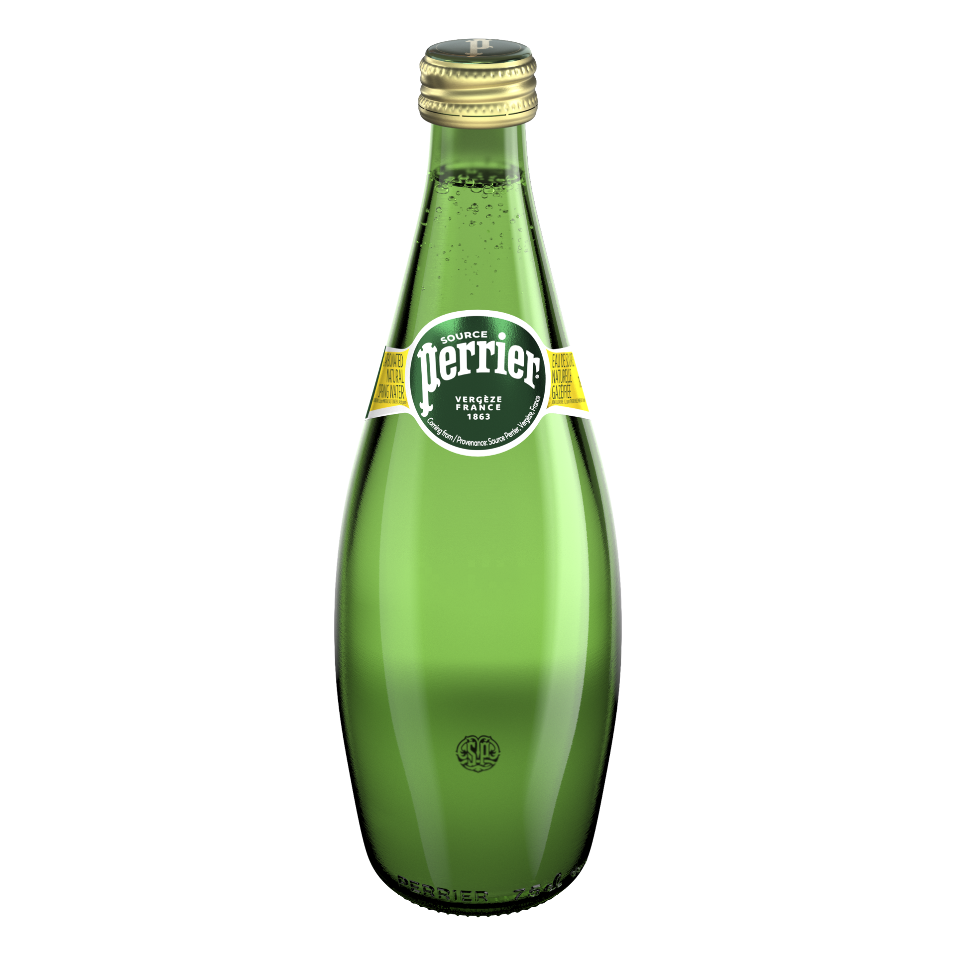 slide 1 of 6, Perrier Sparkling Water Glass Bottle, 25.3 oz