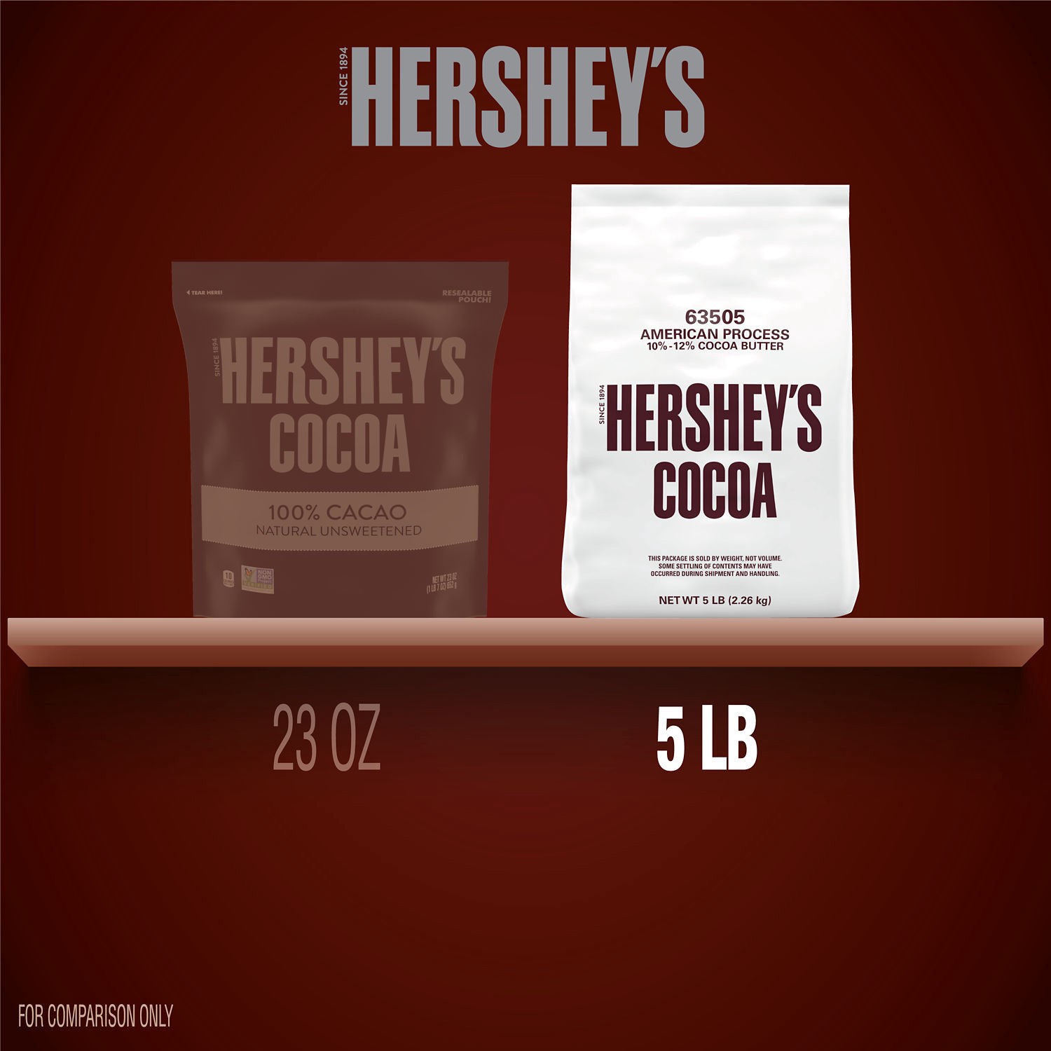 slide 9 of 9, Hershey's Cocoa Powder Bulk Bag, 5 lb, 5 lb