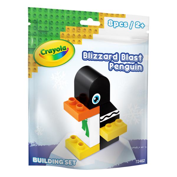 slide 3 of 6, Brickcraft Crayola Blizzard Blast Penguin Building Set, Multicolor, Set Of 8 Pieces, 1 ct